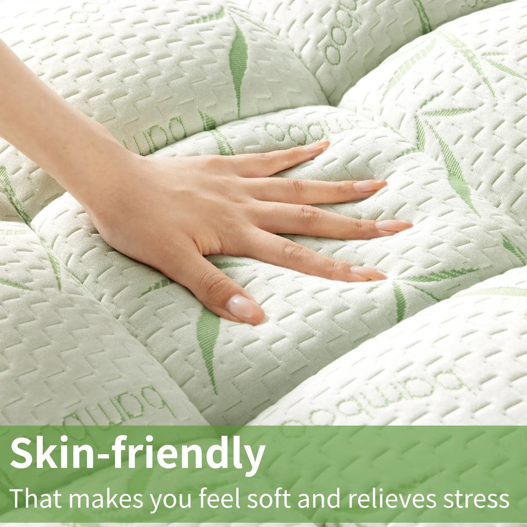 Extra Thick Mattress Topper, Bamboo Cooling Mattress Pad, Down Alternative Fill with 8-21" Deep Pocket